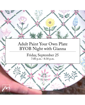 Adult Paint Your Own Plate BYOB Night with Gianna