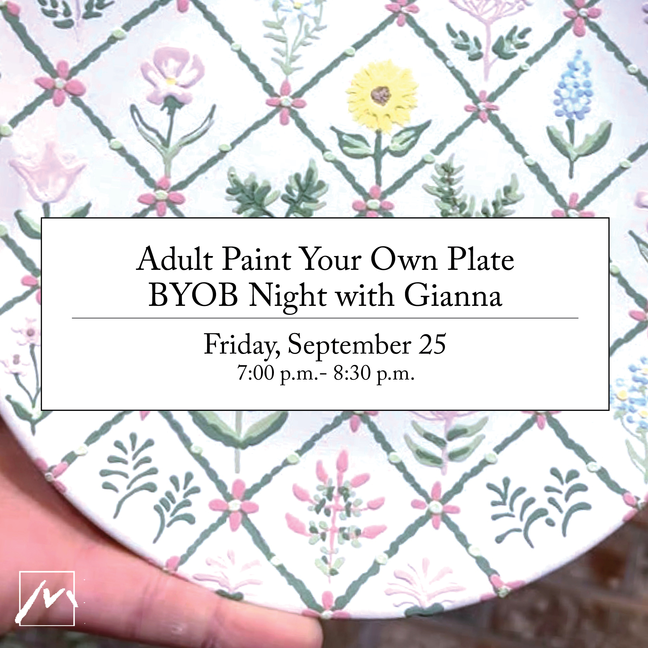 Adult Paint Your Own Plate BYOB Night with Gianna