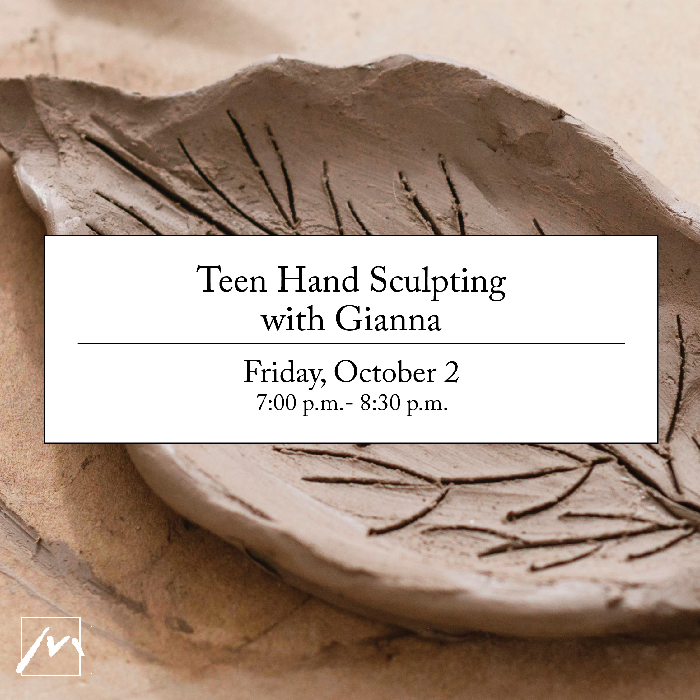 Teen Hand Sculpting Workshop with Gianna